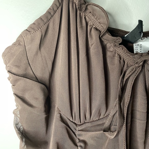 H&M Dark Brown Fitted Dress Medium - Picture 5 of 6